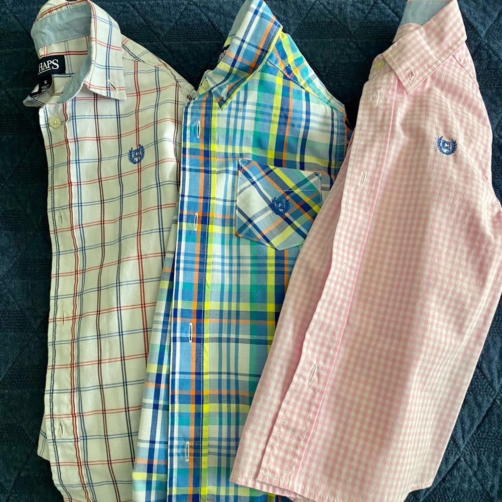 3 Chaps button downs - little boy size 5t